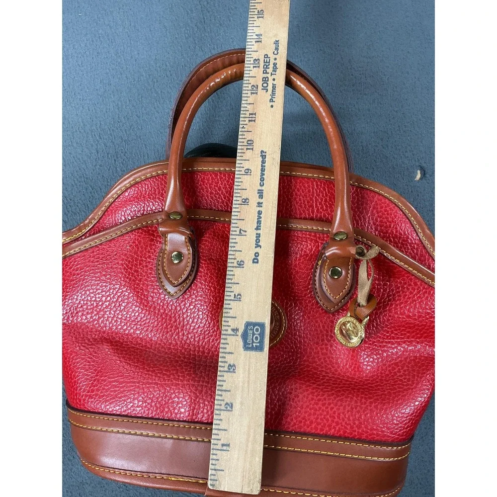 Vintage Dooney & Bourke‎ All Weather Leather Satchel Bag Womens Small Red AWL